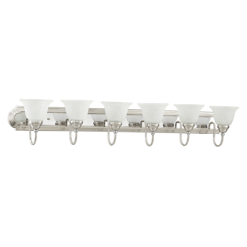Belmont 6-Light Bath Vanity Light in Brushed Nickel & Polished Chrome