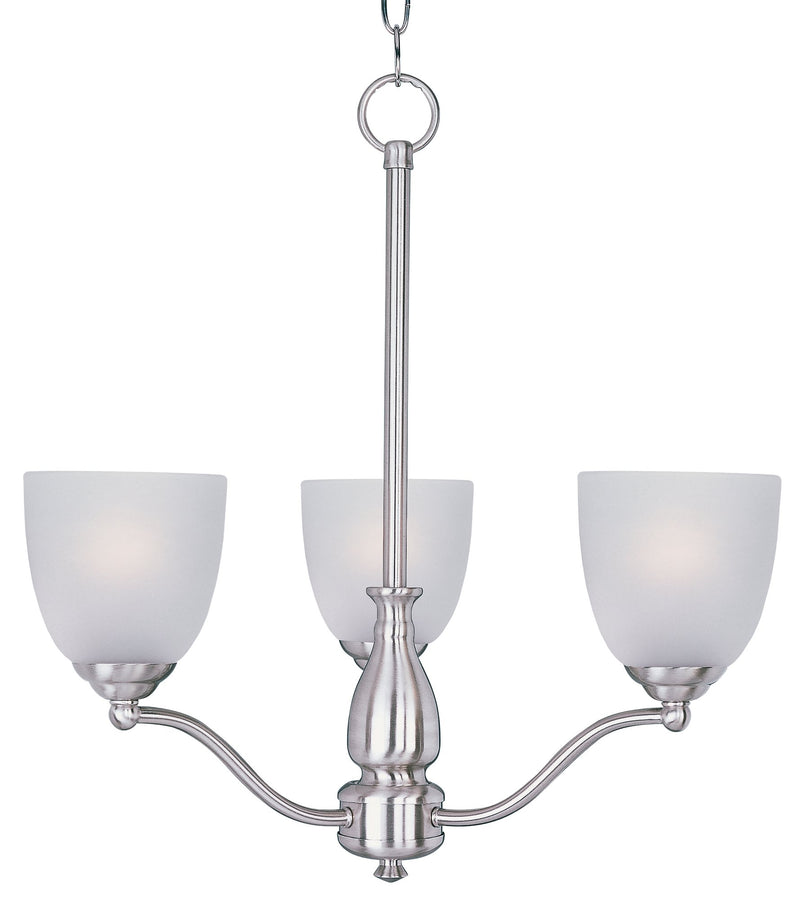 Stefan 3 Light Chandelier in Satin Nickel