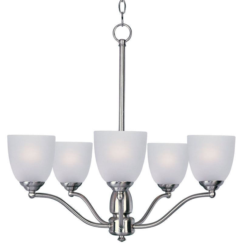 Stefan 5 Light Chandelier in Satin Nickel