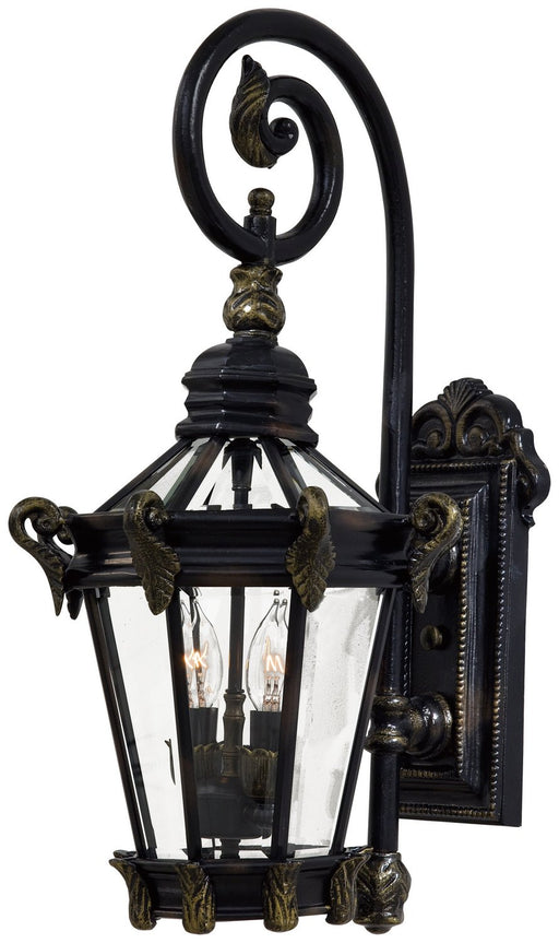 Stratford Hall 2-Light Outdoor Wall Lantern in Heritage w/Gold Highlights