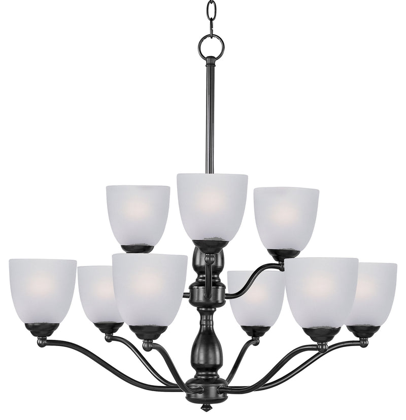 Stefan 9 Light Chandelier in Black