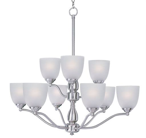 Stefan 9 Light Chandelier in Satin Nickel