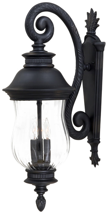 Newport 3-Light Wall Mount in Heritage & Clear Glass