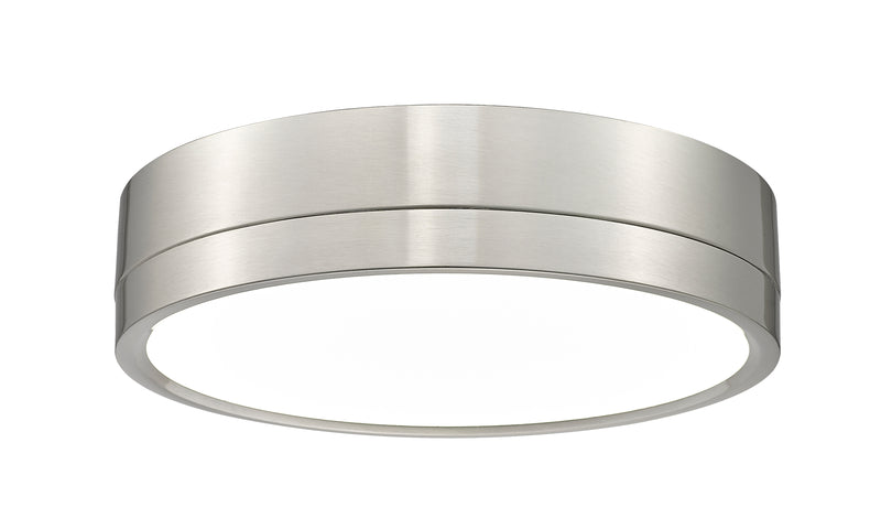 Algar 1 Light 12" Flush Mount in Brushed Nickel