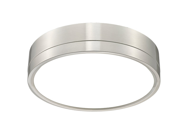 Algar 1 Light 12" Flush Mount in Brushed Nickel