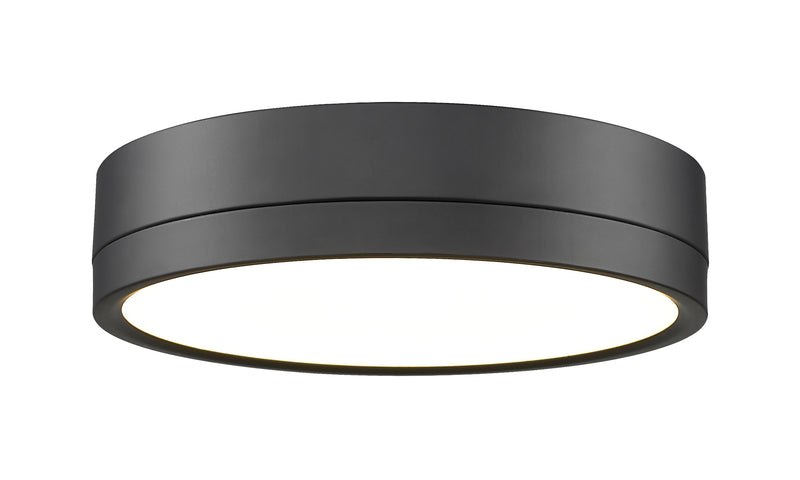 Algar 1 Light 12" Flush Mount in Matte Black