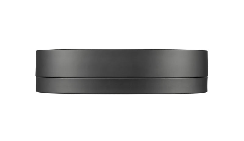 Algar 1 Light 12" Flush Mount in Matte Black