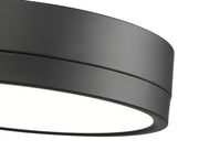 Algar 1 Light 12" Flush Mount in Matte Black