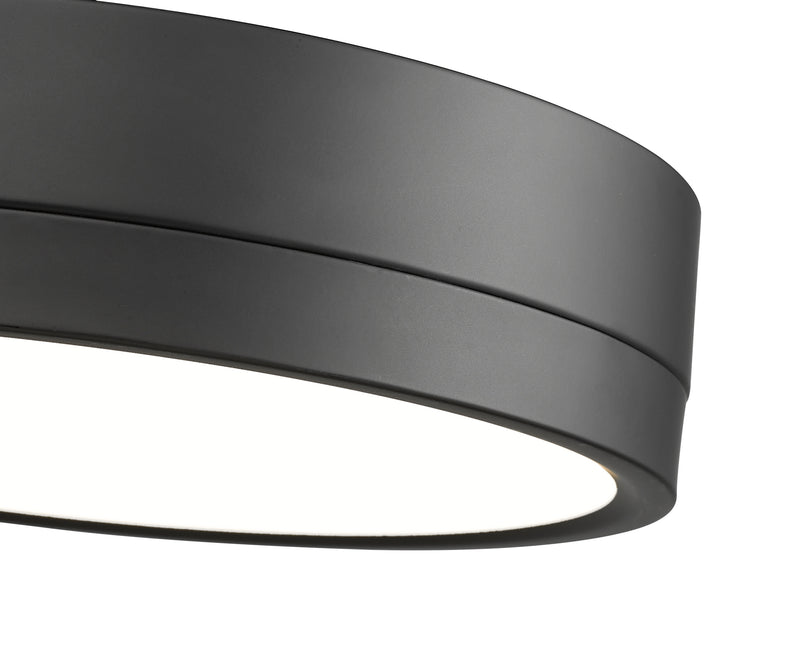 Algar 1 Light 12" Flush Mount in Matte Black