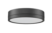 Algar 1 Light 12" Flush Mount in Matte Black