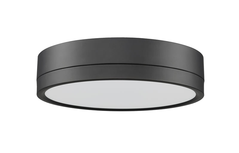 Algar 1 Light 12" Flush Mount in Matte Black