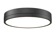 Algar 1 Light 16" Flush Mount in Matte Black