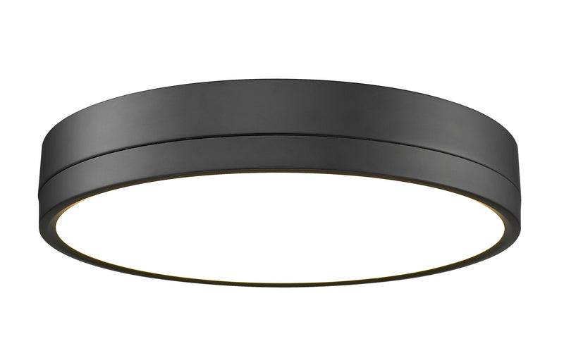Algar 1 Light 16" Flush Mount in Matte Black