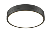 Algar 1 Light 16" Flush Mount in Matte Black