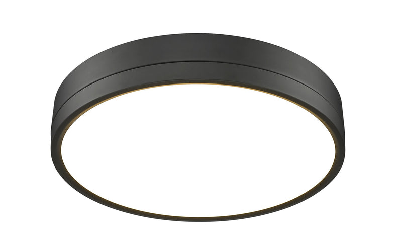 Algar 1 Light 16" Flush Mount in Matte Black