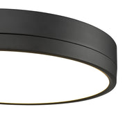 Algar 1 Light 16" Flush Mount in Matte Black