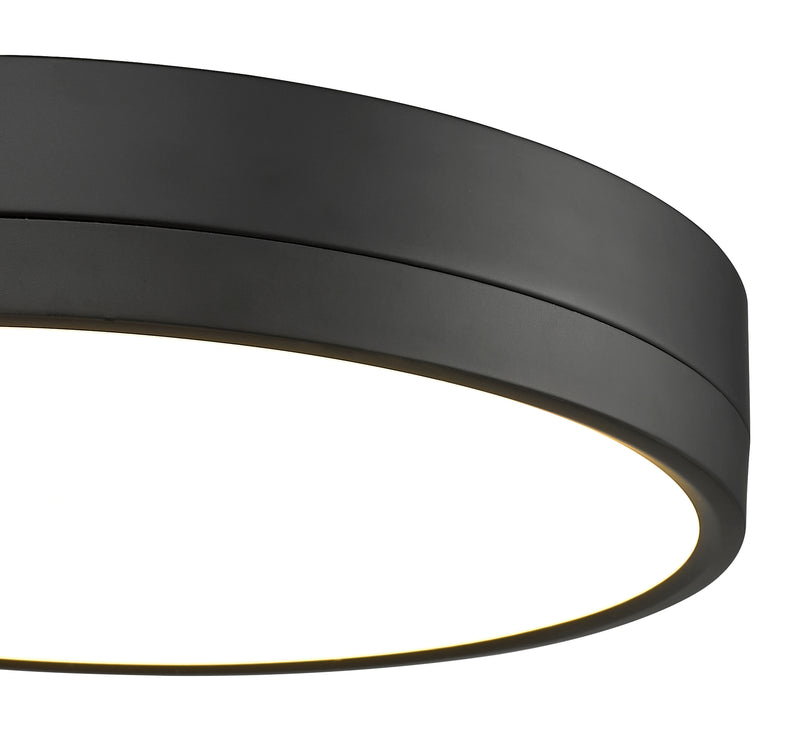 Algar 1 Light 16" Flush Mount in Matte Black