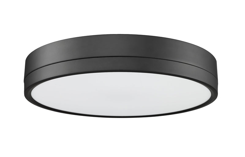 Algar 1 Light 16" Flush Mount in Matte Black