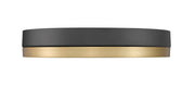 Algar 1 Light 16" Flush Mount in Matte Black + Modern Gold