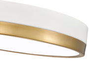 Algar 1 Light 16" Flush Mount in Matte White + Modern Gold