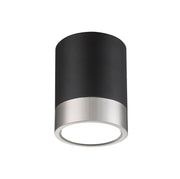 Algar 1 Light 6" Flush Mount in Matte Black + Brushed Nickel