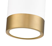 Algar 1 Light 6" Flush Mount in Matte White + Modern Gold