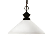 Shark 1 Light 14" Pendant, 11-11.25" Tall in Bronze