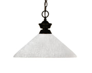 Shark 1 Light 14" Pendant, 11-11.25" Tall in Bronze