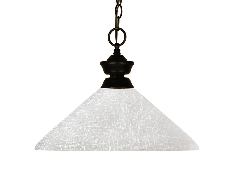 Shark 1 Light 14" Pendant, 11-11.25" Tall in Bronze