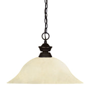 Riviera 1 Light 16" Pendant in Bronze