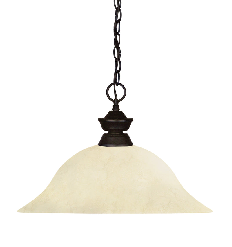 Riviera 1 Light 16" Pendant in Bronze