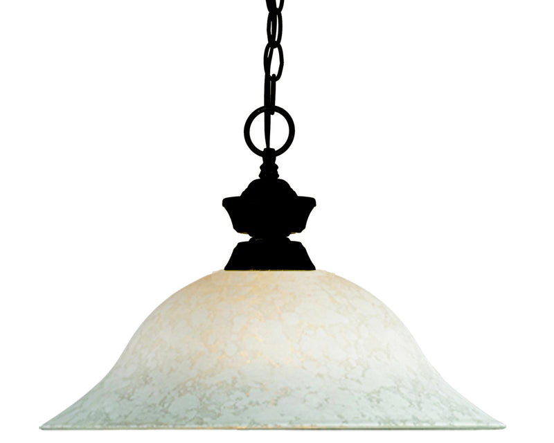 Riviera 1 Light 16" Pendant in Bronze