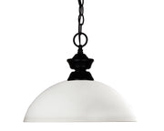 Shark 1 Light 14" Pendant, 11" Tall in Matte Black