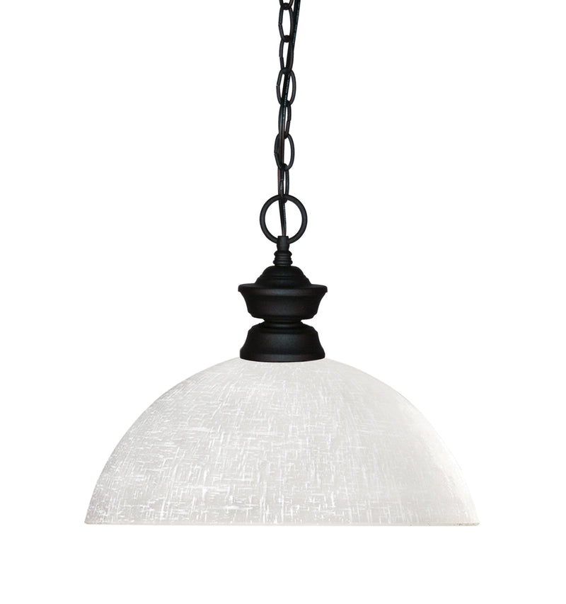 Shark 1 Light 14" Pendant, 11" Tall in Matte Black