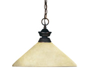 Shark 1 Light 14" Pendant, 11-11.25" Tall in Olde Bronze