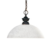 Shark 1 Light 14" Pendant, 11" Tall in Olde Bronze