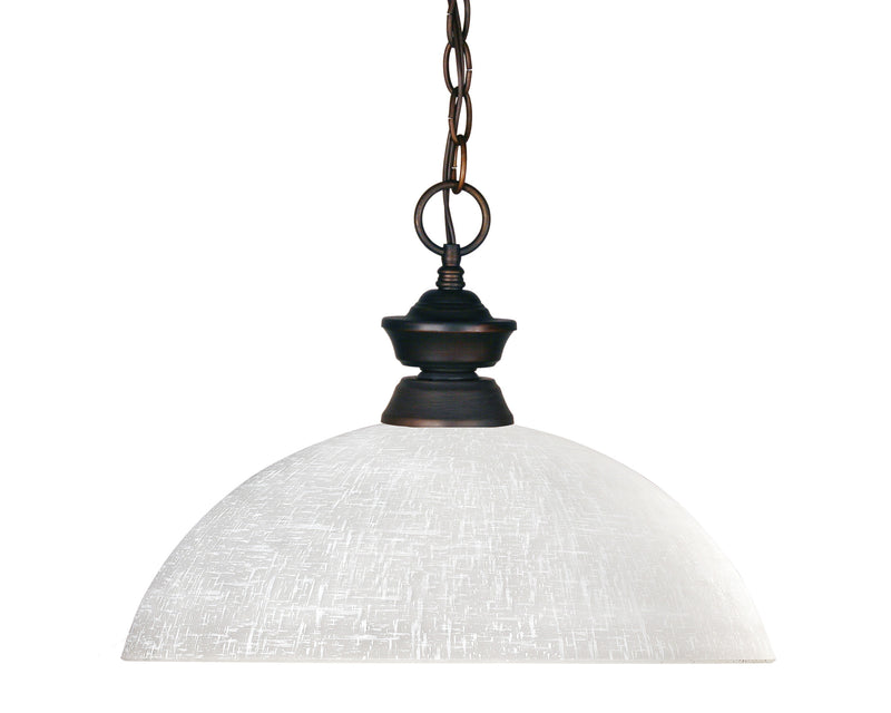 Shark 1 Light 14" Pendant, 11" Tall in Olde Bronze