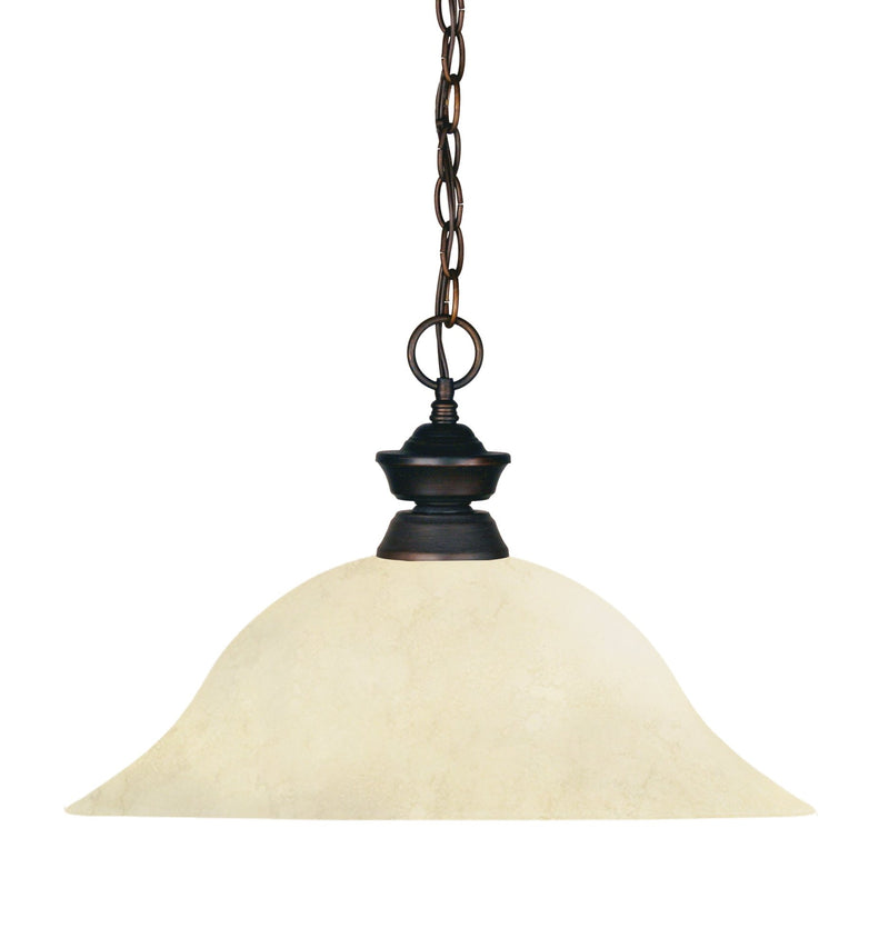 Riviera 1 Light 16" Pendant in Olde Bronze