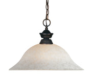 Riviera 1 Light 16" Pendant in Olde Bronze