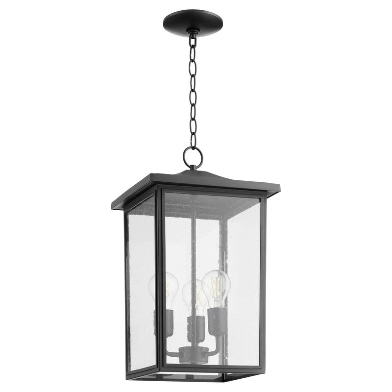Riverside Transitional Pendant in Textured Black