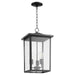 Riverside Transitional Pendant in Textured Black
