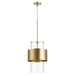 Contemporary Pendant in Aged Brass
