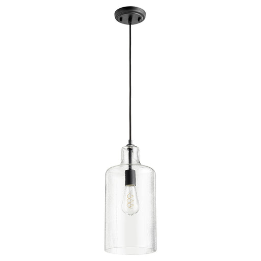 Transitional Pendant in Textured Black