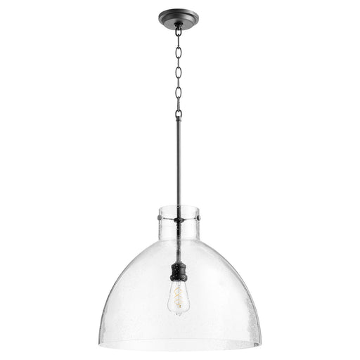 Transitional Pendant in Textured Black