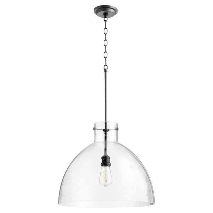 Transitional Pendant in Textured Black