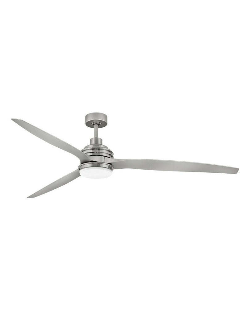 Artiste 72" Outdoor Smart Ceiling Fan with Light in Brushed Nickel / Silver