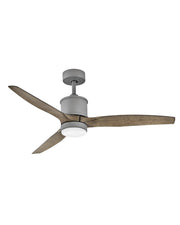 Hover 52" Outdoor Smart Ceiling Fan with Light in Graphite / Driftwood
