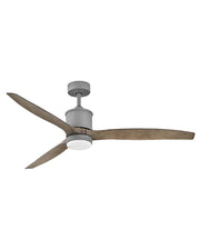 Hover 60" Outdoor Smart Ceiling Fan with Light in Graphite / Driftwood