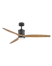Hover 60" Outdoor Smart Ceiling Fan with Light in Matte Black / KOA