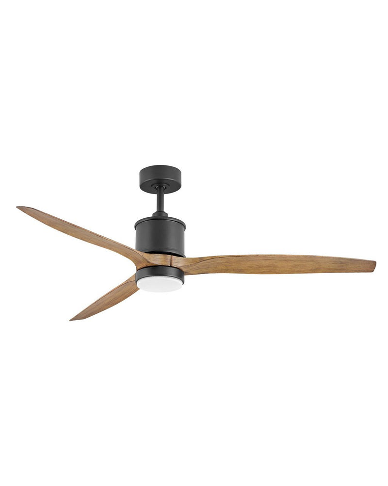Hover 60" Outdoor Smart Ceiling Fan with Light in Matte Black / KOA